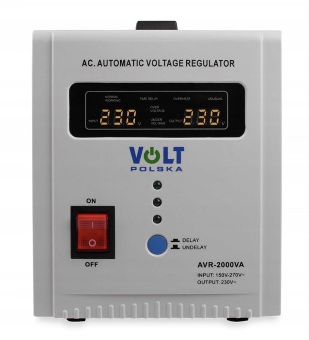 Стабілізатор мережевої напруги 2 кВт Volt Polska AVR 2000 VA 2000 Вт
