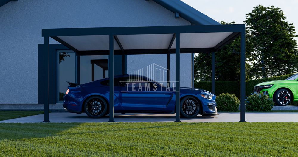 CarPort PREMIUM - Wiata samochodowa 5x5 Antracyt - TS1042