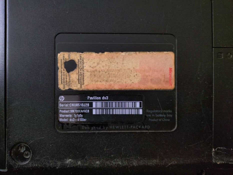 Продам ноутбук Pavilion DV3-4100er
