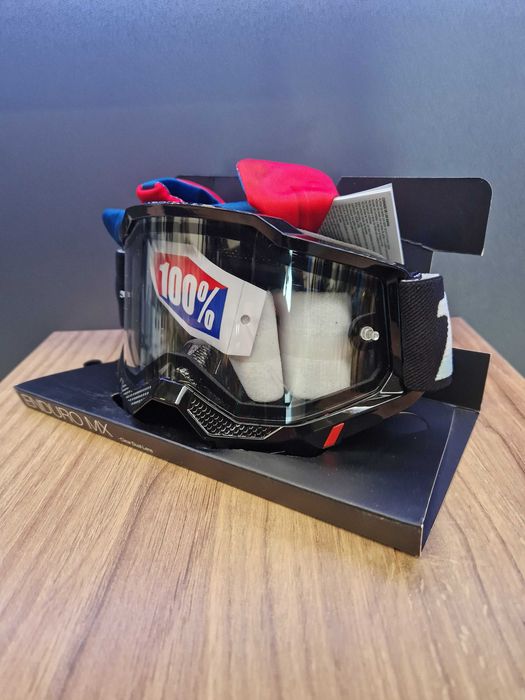 Gogle/okulary sportowe/narciarskie/na motor 100%  ENDURO MOTO BLACK
