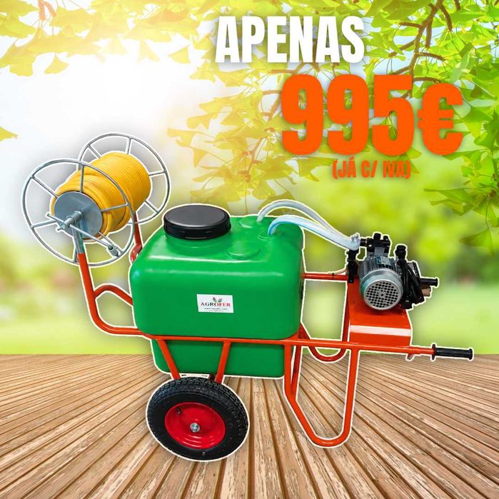 Pulverizador Elétrico JARDIAGRO 100L com enrolador e 50 metros de mangueira LL29