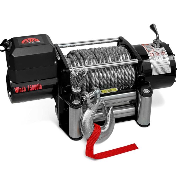 Лебідка 15000 Lbs (6800кг 12V) електрична лебідка на евакуатор, лафет