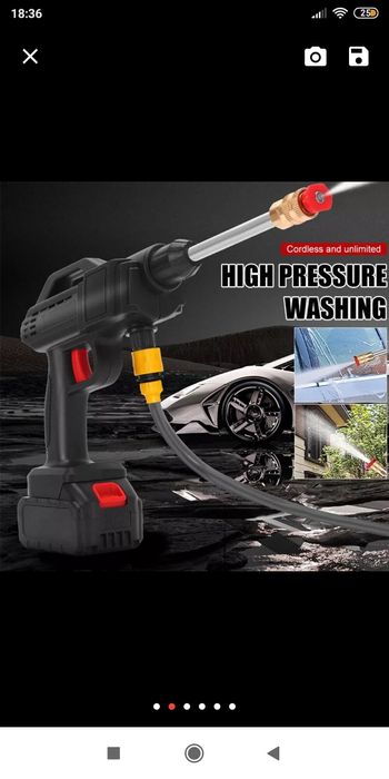 Pistola de alta pressão a bateria