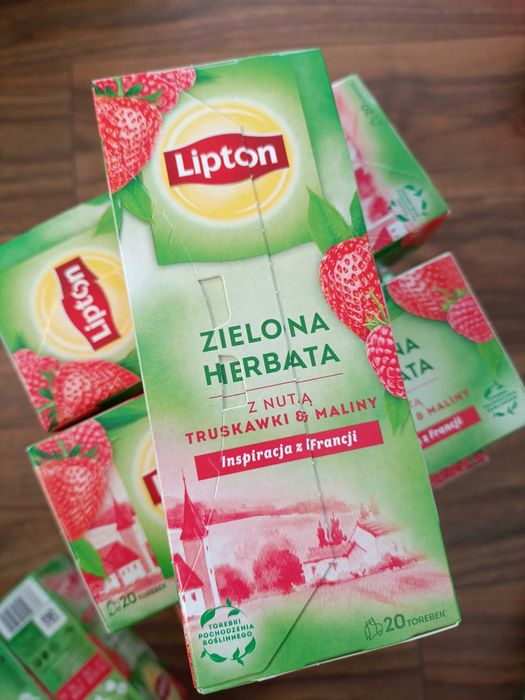 Lipton zielona herbata z nutką truskawki i maliny