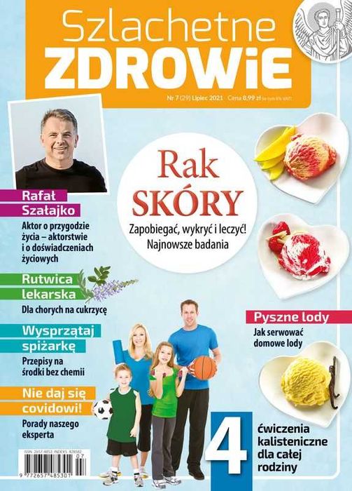 Miesięcznik Szlachetne Zdrowie nr 29 | Stan bardzo dobry | 2021/07 | Szałajko / Rak Skóry zapobieganie / Rutwica / Ćwiczenia Kalisteniczne