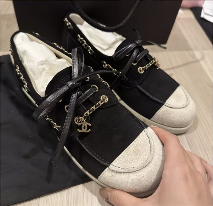 Кеди , лофери замшеві chanel