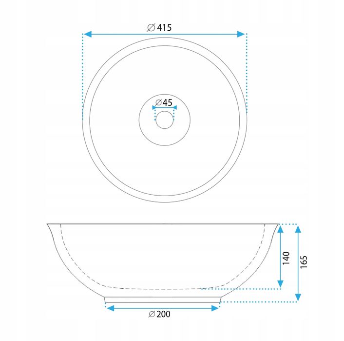 Niwa Umywalna nadblatowa orientalna REA