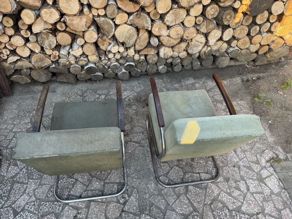 2 fotele bauhaus kultowy model s411 Gispen Mücke Melder