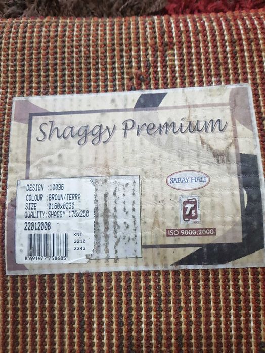 Tapete Shaggy premium excelente estado -175x250