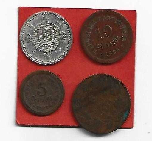 Lote de 4 Moedas Antigas