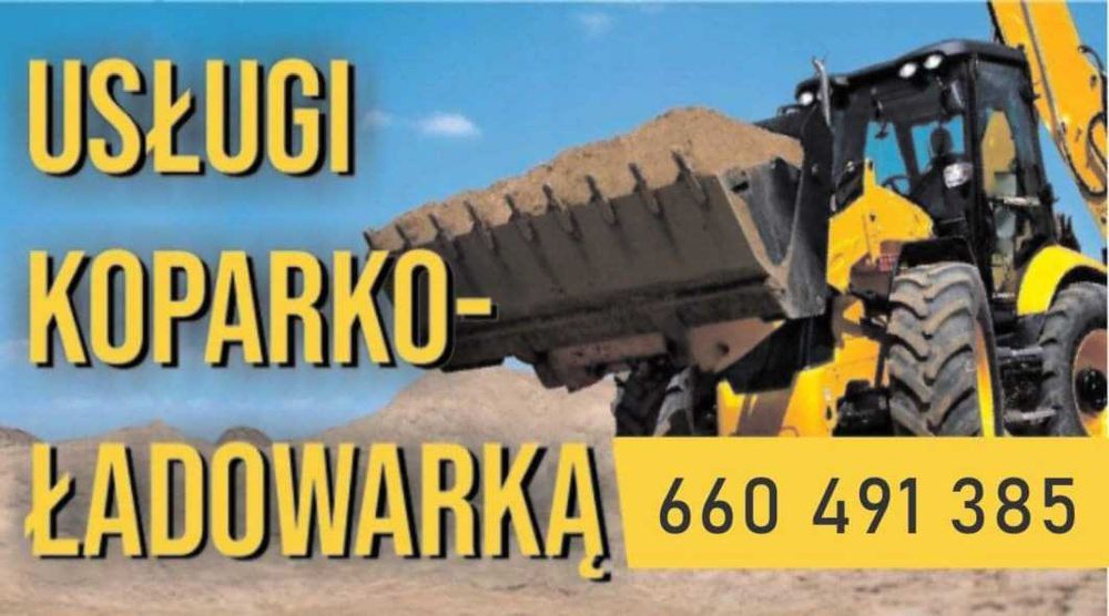 Usługi koparko-ładowarką koparka prace ziemne kompleksowo kruszywa  Jaworzno
