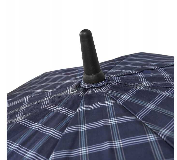 Betlewski Półautomatyczny parasol w kratę niebieski ttst1261