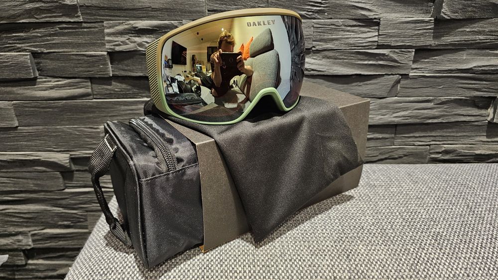 Gogle Oakley CUSTOM Flight Tracker L XL Fog PRIZM Sage Gold S3 OTG