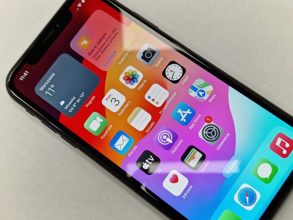 Iphone XR 64GB/ Black/ BAT 80%/ Grade A- + ładowarka/ Gwarancja