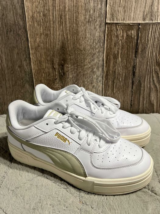 Buty męskie białe skórzane trampki puma ca pro 45