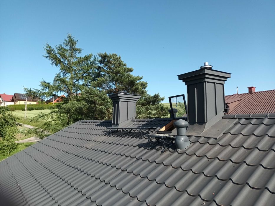 Okuwanie kominów Obróbki blacharskie