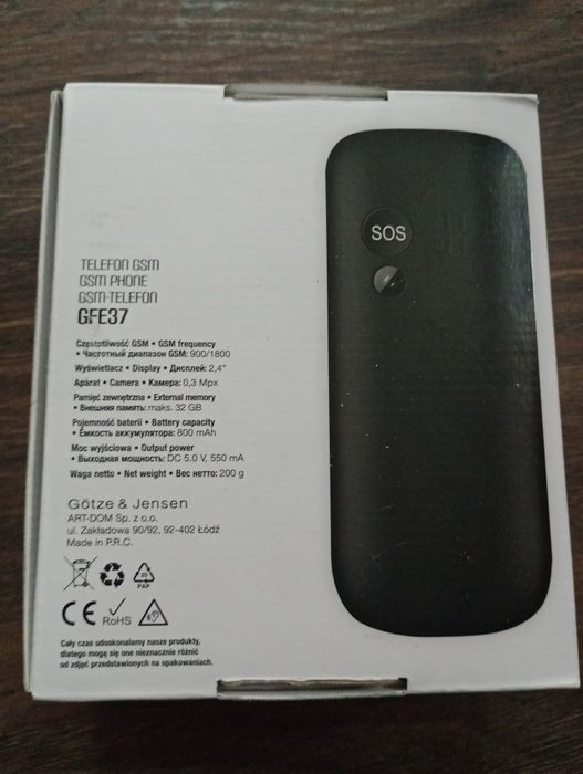 Telefon komórkowy GFE37 GSM Gotze & Jensen