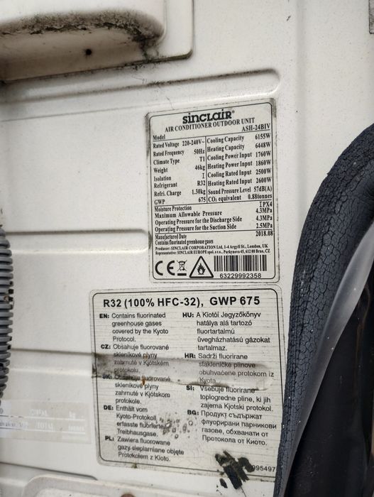 Klimatyzator split sinclair 6.1KW inwenter.