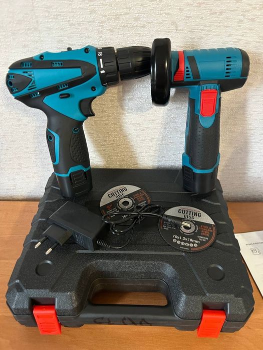 Набір Шуруповерт та Болгарка міні 2 акб 18V