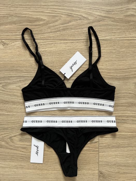 Nowy z metką komplet Guess XS biustonosz i stringi