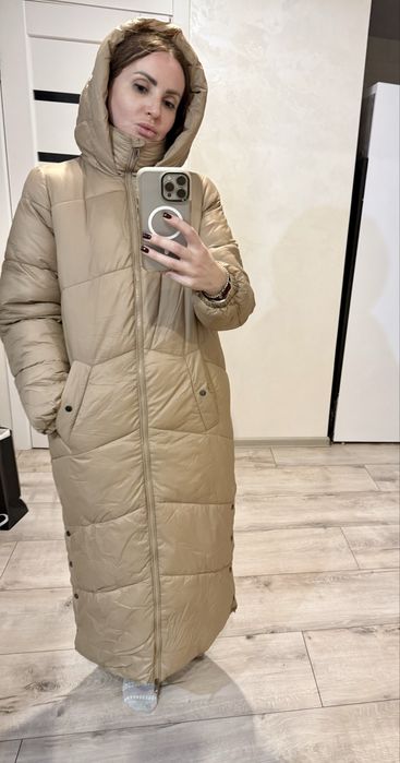 Vero moda пуховик коричневий