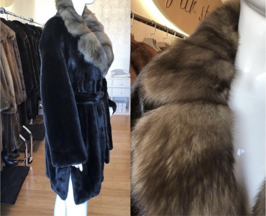 СРОЧНО Шуба халат норка соболь натуральная длинная