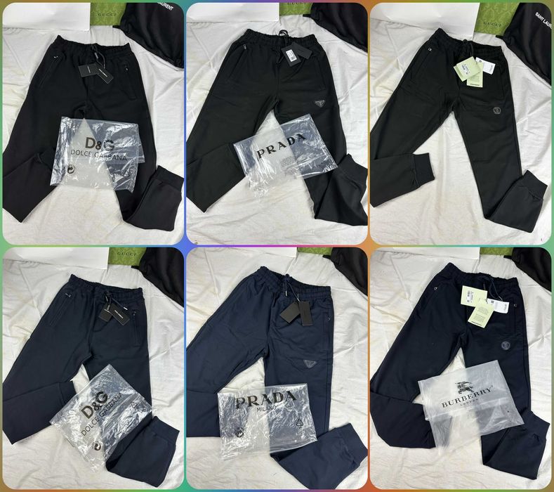 Dres męski spodnie dolce burberry wyszywane prada dresy meskie nowość