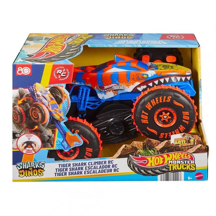 На радіокеруванні Hot Wheels Monster Trucks Tiger shark climber JFR39