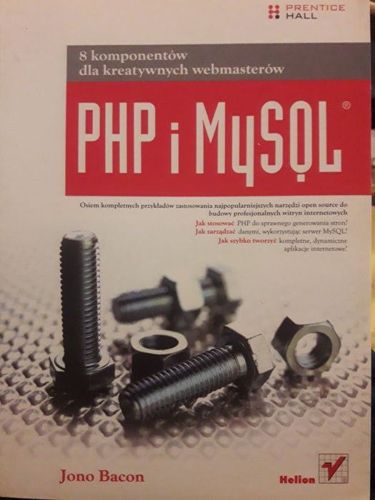 Książka PHP i MySQL Jono Bacon Helion dla webmasterow
