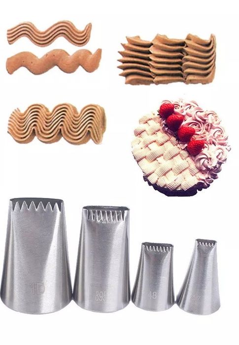 Tylka cukiernicza  3 szt. PLECIONKA Duża  +5 szt. Rękaw cukierniczy