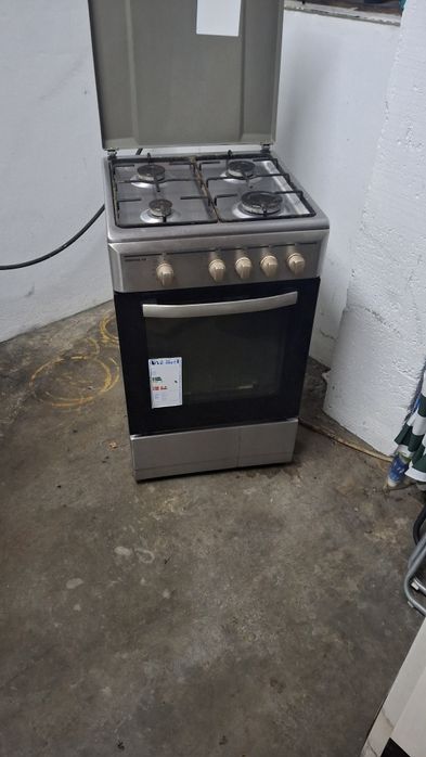 Fogão a gas a funcionar