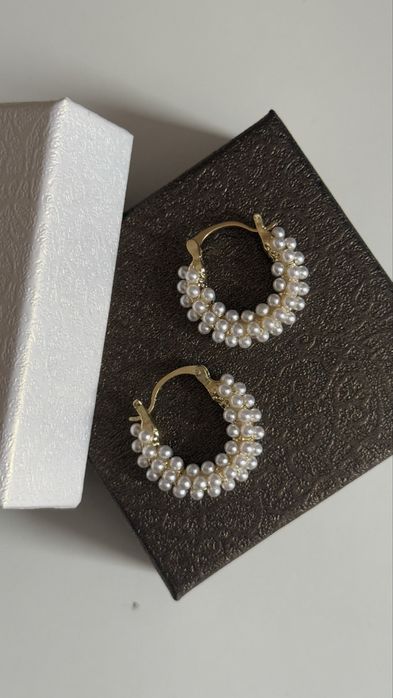 Kolczyki z emitacją perełek