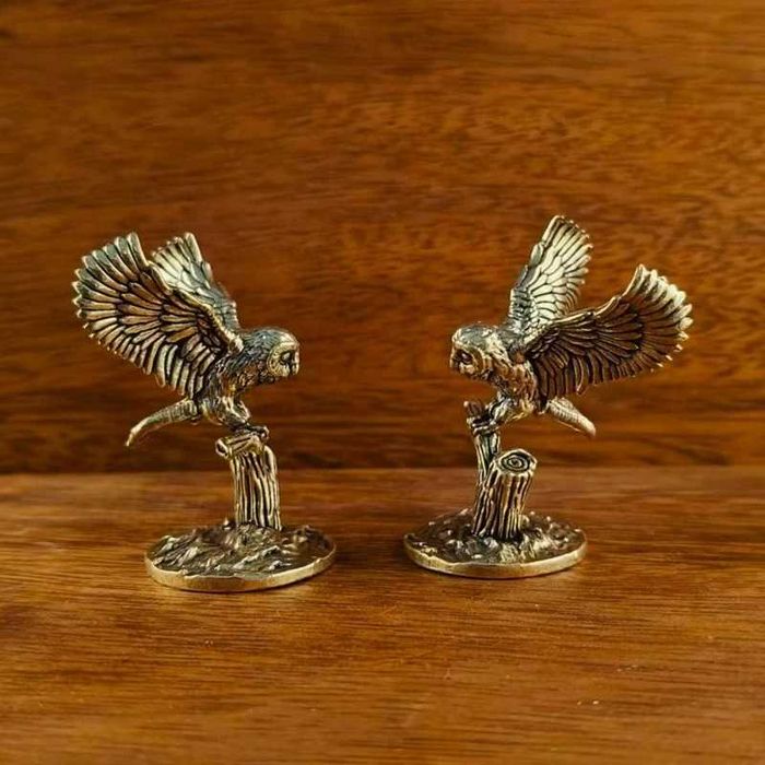 Латунні, бронзові статуетки птахів, СОВА, символічні подарунки.