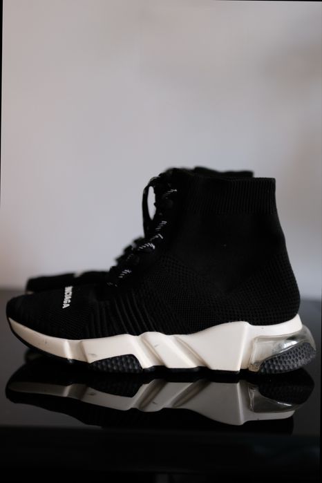 Balenciaga Women's High-cut Sneakers Speed Trainer Black
