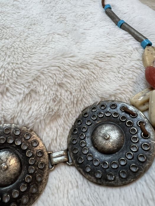 Pas pasek stary vintage ciężki boho retro etniczny lata 70s 80s 14