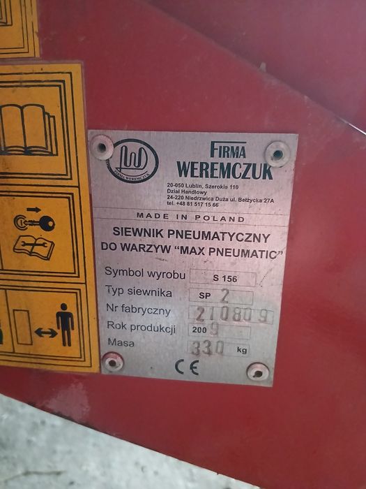 Siewniki pneumatyczne punktowe Weremczuk