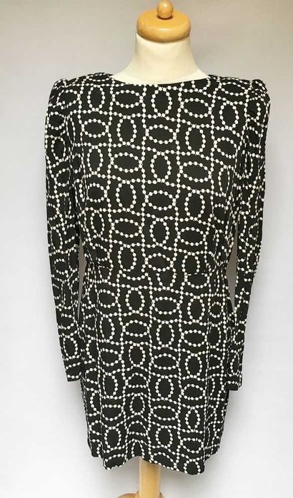 Sukienka Wzory Czarna H&M XXL 44 Elegancka