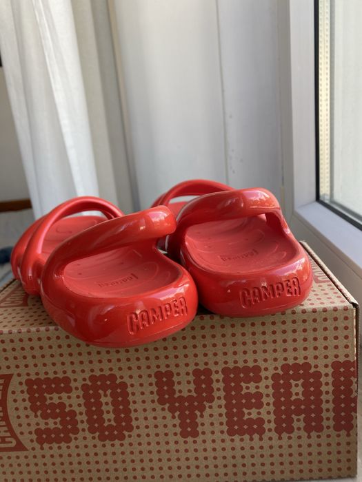 Sandały Camper kobarah flat bright red