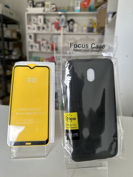 Etui carbon + szkło hartowane 9D REDMI 8A