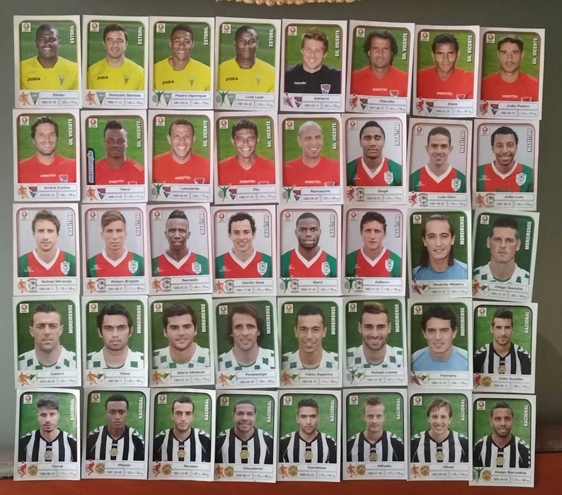 Lote de cromos recuperados "Futebol 2012/13" (lista na última foto)