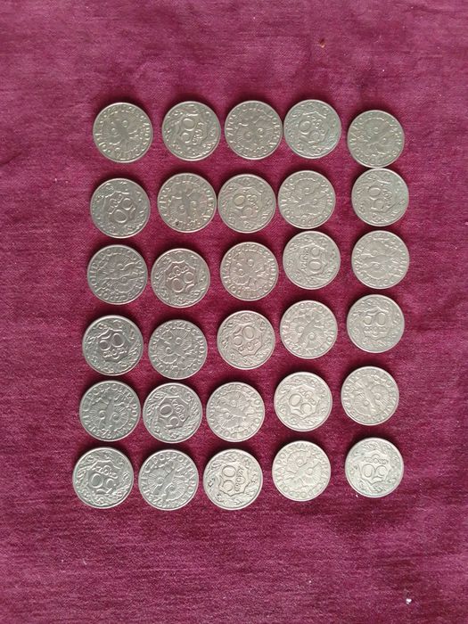 50 groszówki z 1923 roku , 30 sztuk