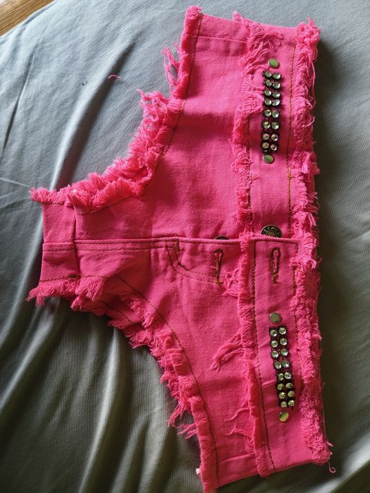 Nowe Hot pants micro szorty krótkie różowe