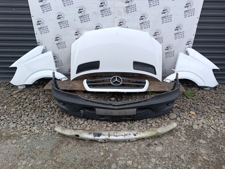Морда біла MB Sprinter W906 2014-2018 restyle Спрінтер рестайл Капот