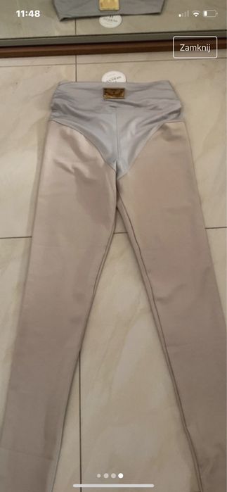 Leginsy lycra beżowe