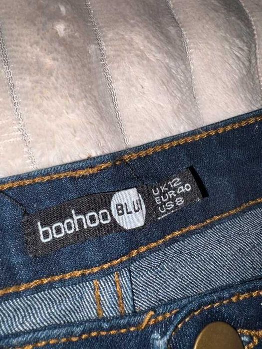 Spodnie damskie jeansowe boohoo 40 wysoki stan