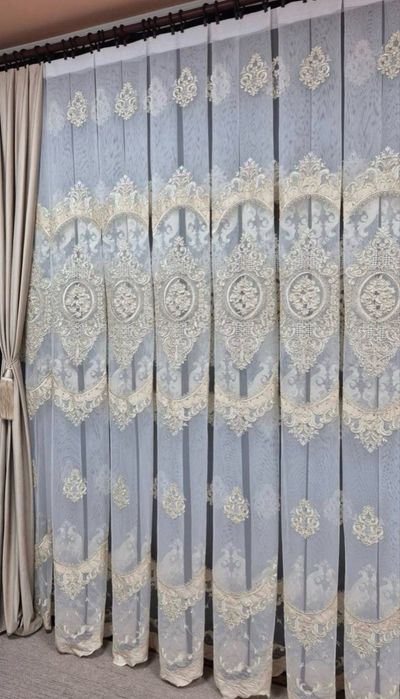 Королівська тюль сітка оксамит тюлі штори бархат класика
