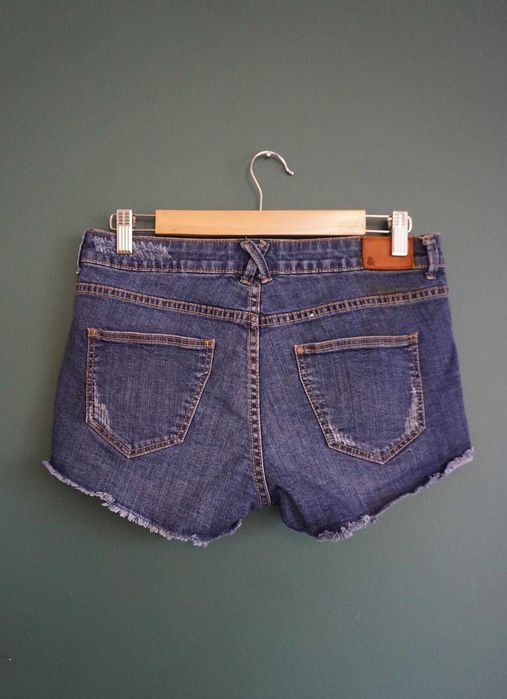Spodenki shorty szorty jeansowe M 38 dżinsowe krótkie postrzępione