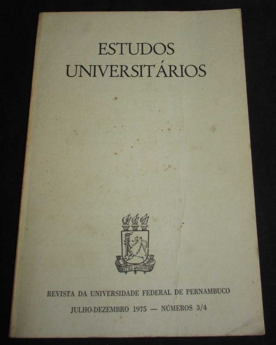 Livro Estudos Universitários Revista Universidade Federal Pernambuco