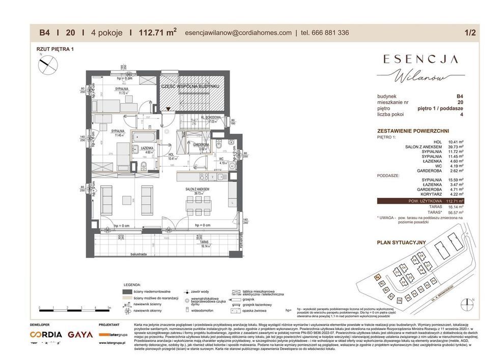 4-pokojowe mieszkanie 112 m² + 2 tarasy - Widok 3