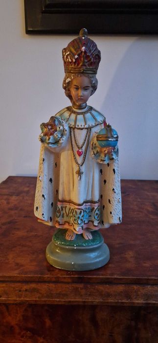 Stara rzeźba figura sakralna Jezus Praski antyk stare dewocjonalia